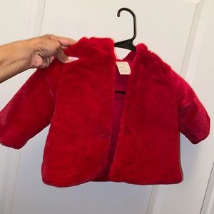 First Impression Red Faux Fur Red